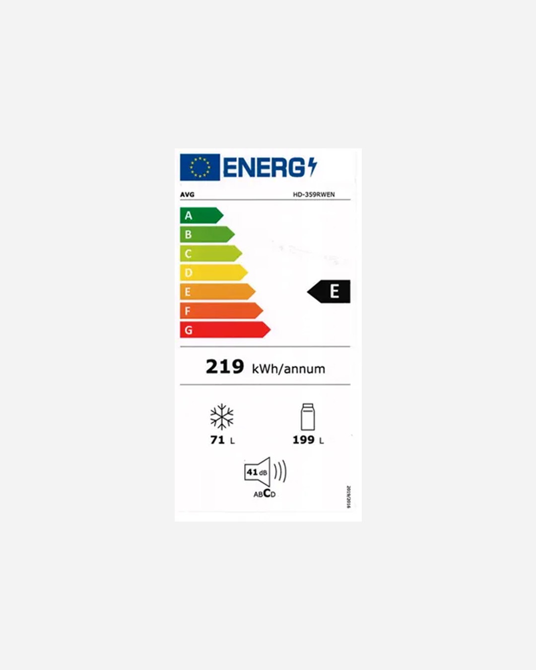 AVG 270l Combi Fridge Freezer