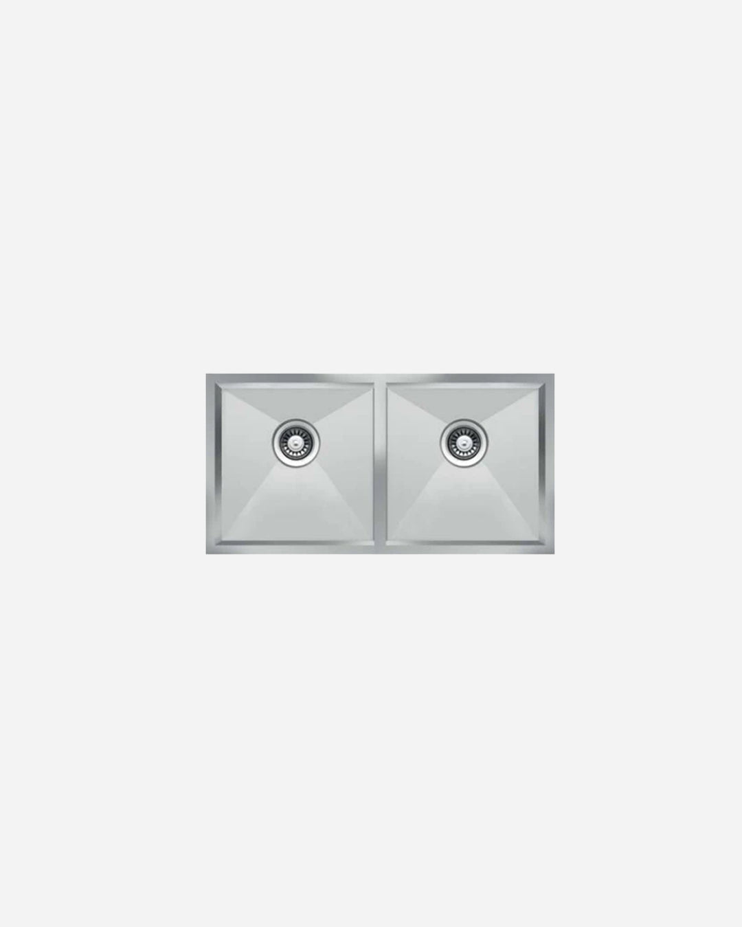 AVG 2 Bowl Sink – 860×490mm, Stainless Steel (Square Bowls)