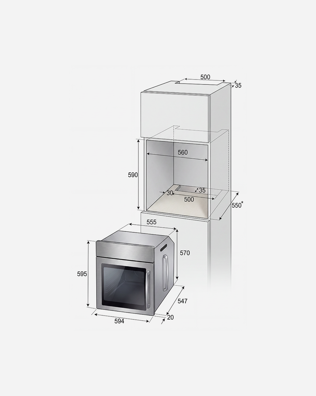 Blomberg Built In Electric Oven 71l