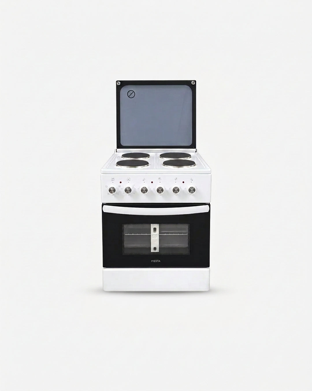 Fiesta 50cm Freestanding Electric Cooker 4 Hot Plates Electric Grill White