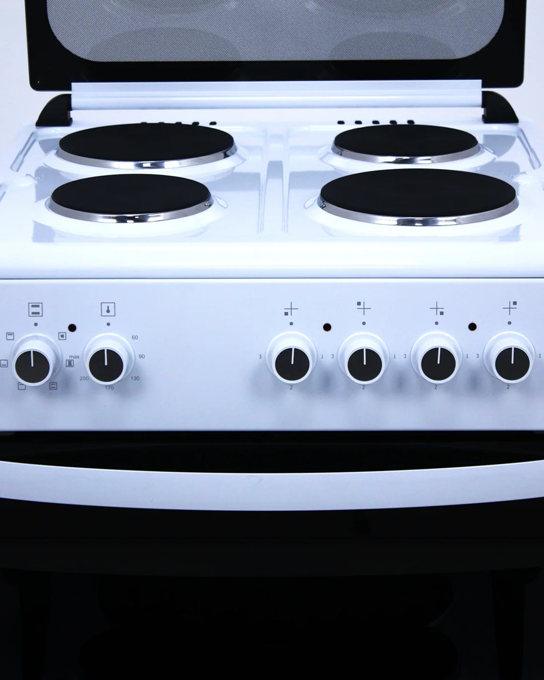 Fiesta – Freestanding Electric Cooker 60cm, 4 Hot Plates, White