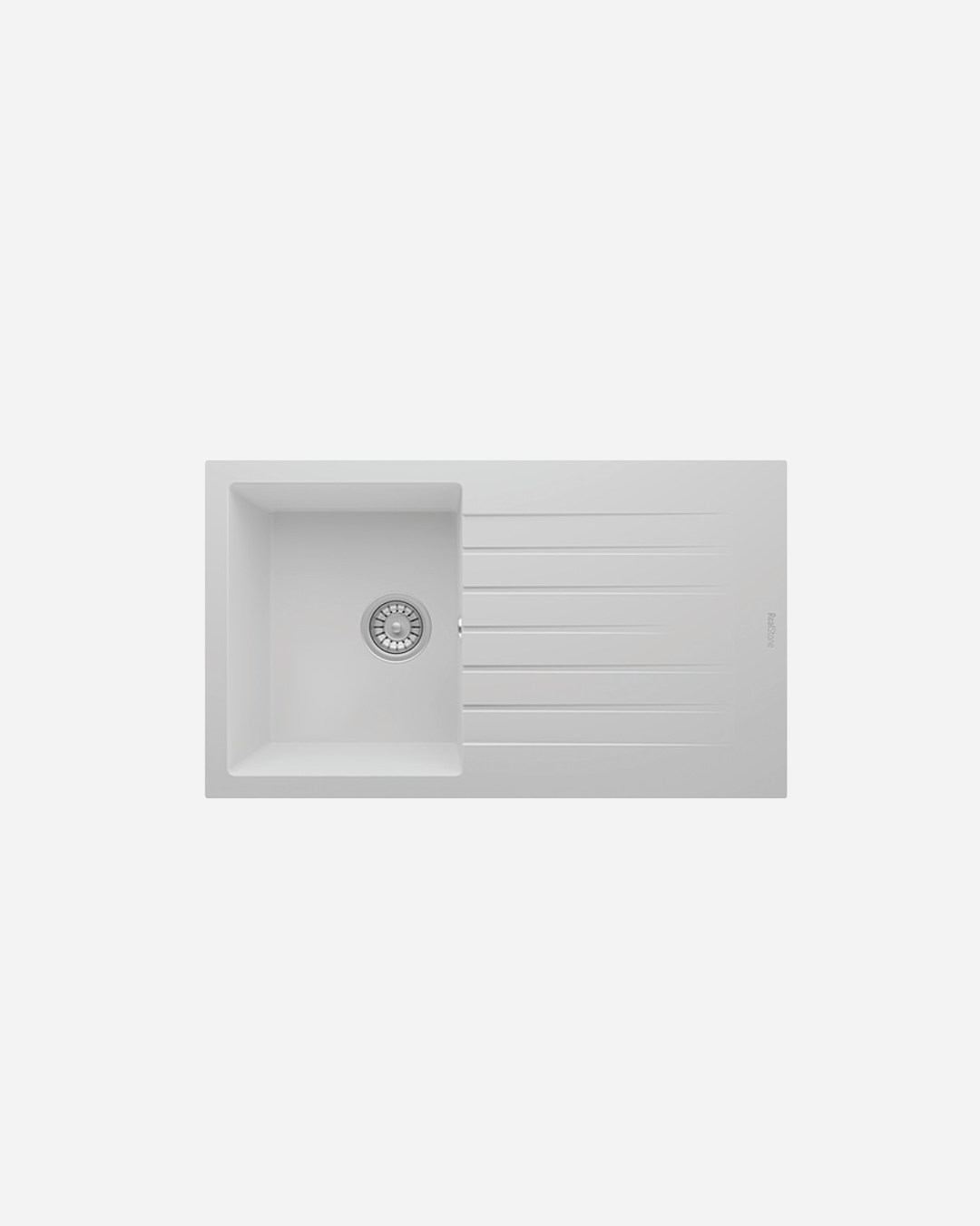 Granitek Sink 1 Bowl with Drainer 86cm White
