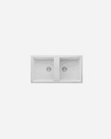 Granitek Sink – 2 Bowls, 970×520 mm, White