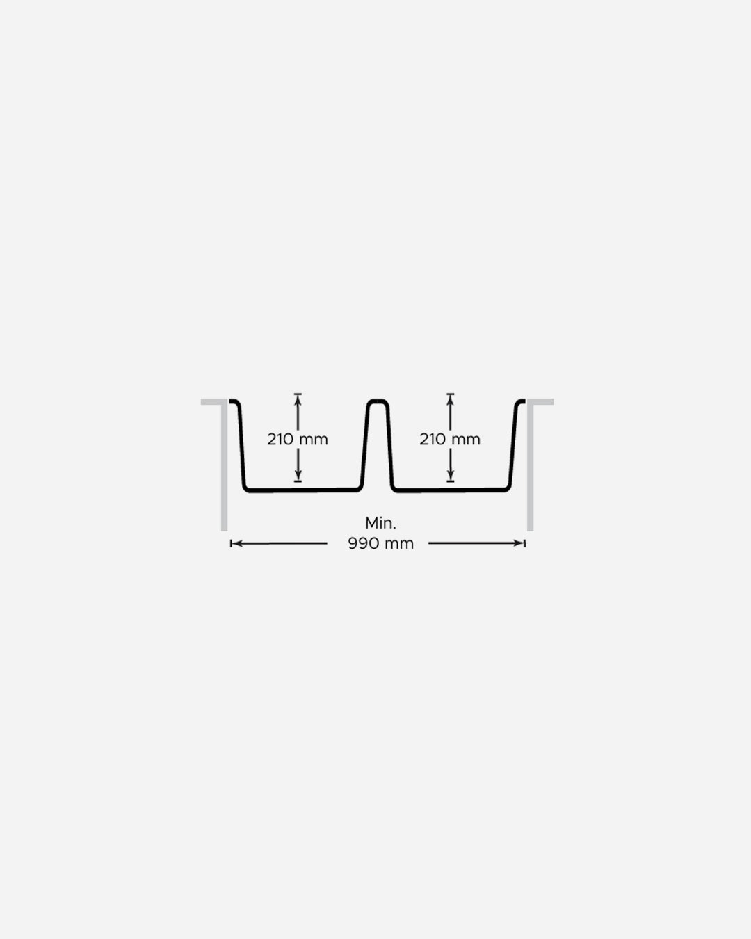 Granitek Sink – 2 Bowls, 970×520 mm, White