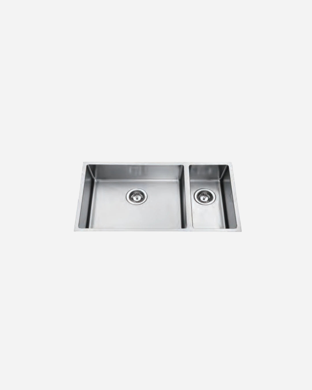 AVG Handmade Stainless Steel Sink – 2 Bowls, 830 × 450 mm