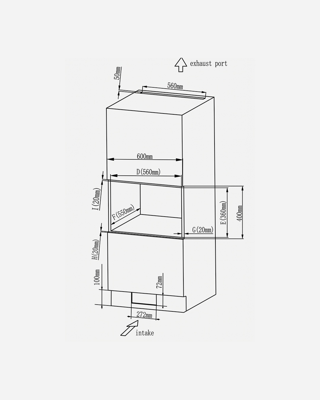 Hyundai Built-In Microwave with Grill 28l