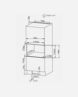 Hyundai Built-In Microwave with Grill 28l