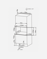 Hyundai Built-In Microwave with Grill 28l Stainless Steel