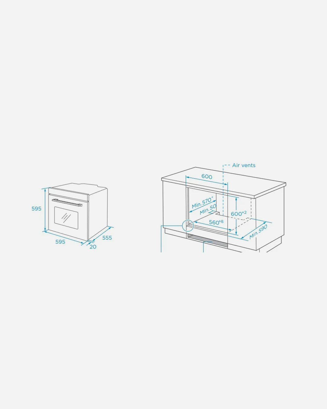 Hyundai Built In Electric Oven 65l