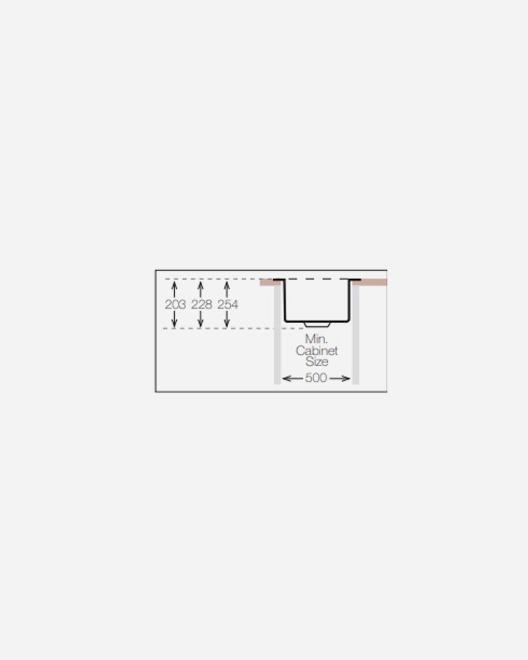 Stainless Steel Sink 1 Square Bowl 550×450