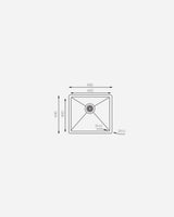 Stainless Steel Sink 1 Square Bowl 490×440